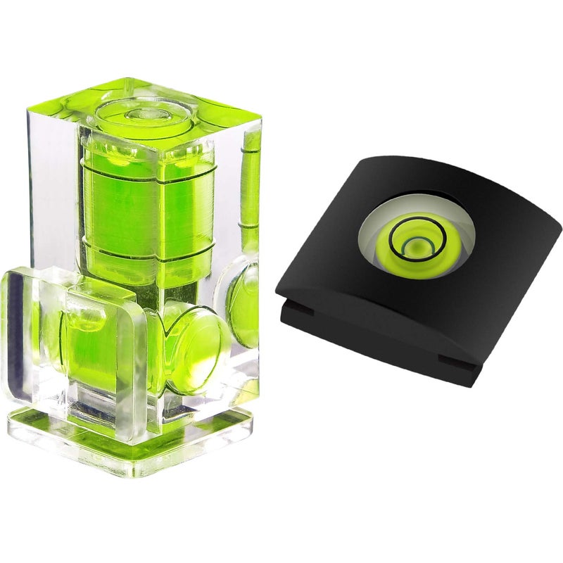 Anwenk Hot Shoe Level Camera Bubble Level Hot Shoe Spirit Level Hot Shoe Cover (Includes 2 Axis Bubble Level and 1 Axis Hot Shoe Cover) Combo Pack - Image 1